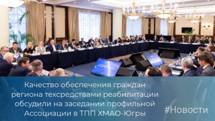 Качество обеспечения граждан региона техсредствами реабилитации обсудили на заседании профильной Ассоциации в ТПП ХМАО-Югры