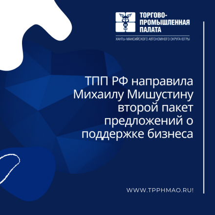 ТПП РФ направила Михаилу Мишустину второй пакет предложений о поддержке бизнеса
