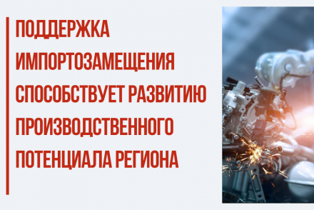 Поддержка импортозамещения способствует развитию производственного потенциала региона