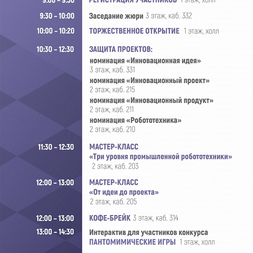 18 ноября в Технопарке пройдет окружной этап 10-го конкурса «Молодой изобретатель Югры»